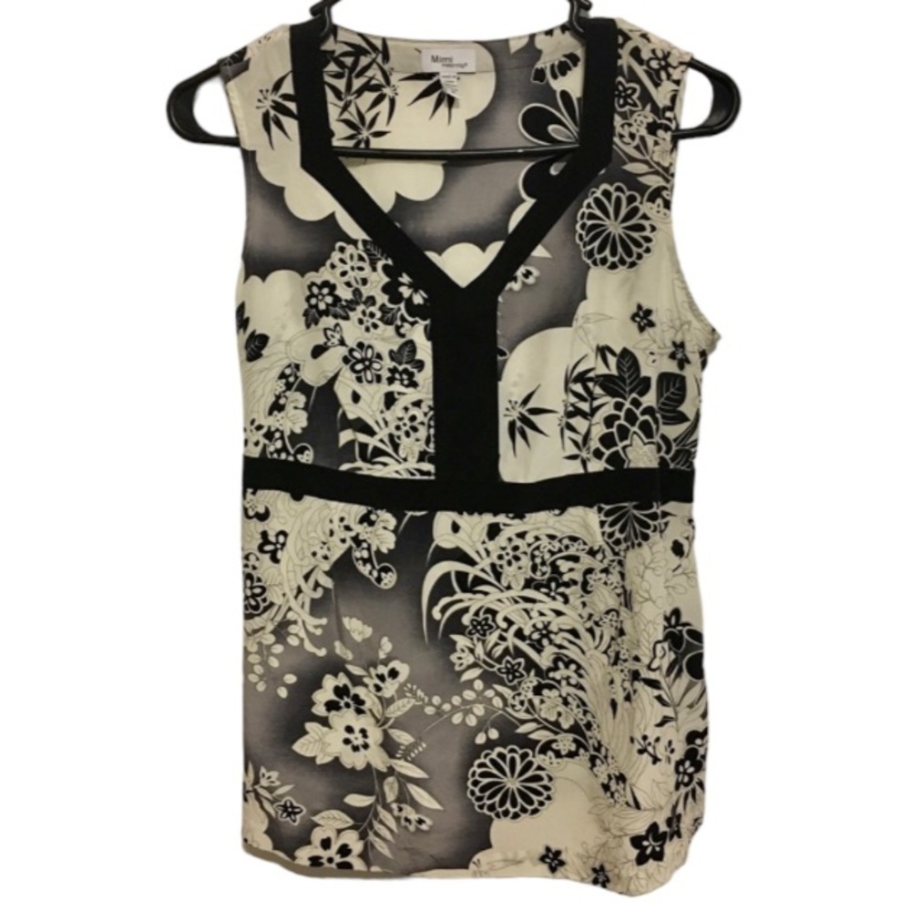 Mimi Maternity Silk Sleeveless Belted Top Size M